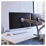MSRP $900 NEW High Quality Humanscale M2.1 Dual Mount Lightweight Adjustable Monitor Arms - M2.1 is lighter, thinner & has a greater dynamic range than any current monitor arm on the market - 15 Year 
