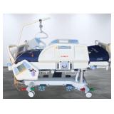 MSRP $28,000 Linet Multicare ICU Hospital Bed - Tilt Assist, 500lb Cap., Zone Exit Alarm, Scale, Chair Position, Foot Lift & Extension, Patient Hand Control, Ergozone Mattress - Works Excellent! S