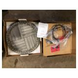 StyleWell 27 in. Brown Round Metal Outdoor Side Table with Grouted Porcelain Top  Customer Returns See Pictures