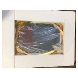 Baxton Studio Halen Antique Goldleaf 31.5 in. W x 24 in. H Mirror   Customer Returns See Pictures