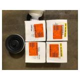 Lot of Elkay Polymer Drain Fitting for 3-1/2 in. Sink Drain Opening in Black     Customer Returns See Pictures