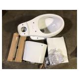 Glacier Bay 12 inch Rough In Two-Piece 1.28 GPF Single Flush Elongated Toilet in White Seat Included   Customer Returns See Pictures
