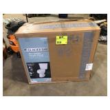 Glacier Bay 12 inch Rough In Two-Piece 1.28 GPF Single Flush Elongated Toilet in White Seat Included   Customer Returns See Pictures