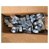 Lot of Steel City 4 in. 1-1/2 in. New Work Deep Octagon Metal Electrical Box with L-Bracket (54151NL-25R) Customer Returns See Pictures