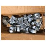 Lot of Steel City 4 in. 1-1/2 in. New Work Deep Octagon Metal Electrical Box with L-Bracket (54151NL-25R) Customer Returns See Pictures