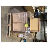Lot of Assorted Kitchen Cabinets One Unit  Damaged  Various Models and Conditions   Customer Returns See Pictures