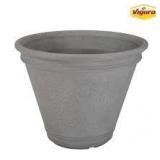 8 Pack of Vigoro 22 in. Alameda Extra Large Gray Plastic Planter (22 in. D x 17.5 in. H) Customer Returns See Pictures