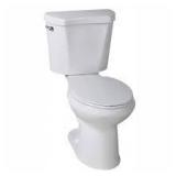Glacier Bay 12 inch Rough In Two-Piece 1.28 GPF Single Flush Elongated Toilet in White Seat Included   Customer Returns See Pictures