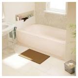 Bootz Industries Bootzcast 60 in. x 30 in. Soaking Alcove Bathtub with Left Drain in White   Customer Returns See Pictures