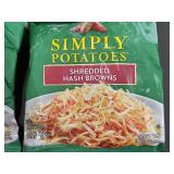 F - Lot of 6 Simply Potatoes Shredded Hash Browns 20 oz Each