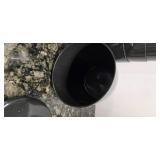 Lot of 7 – 3-Quart Plastic Round Ice Buckets (Black color with lids) from a Shutdown Hotel