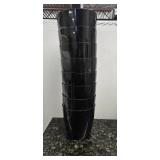 Lot of 7 – 3-Quart Plastic Round Ice Buckets (Black color with lids) from a Shutdown Hotel