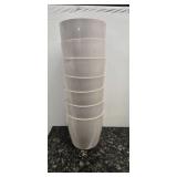 Lot of 7 – 3-Quart Plastic Round Ice Buckets (Gray color with lids) from a Shutdown Hotel