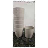Lot of 7 – 3-Quart Plastic Round Ice Buckets (Gray color with lids) from a Shutdown Hotel