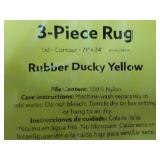 3 pc Rubber Ducky Yellow Rug Set...