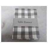 Grey/White Checkered Table Runner 1...