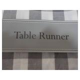 Grey/White Checkered Table Runner 1...