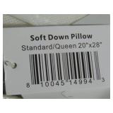 Soft 700 fill Power Luxury White Duck Down RDS Certified Machine Washable White Bed Pillow Standard Size | BOKSER HOME
