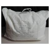 2 Pack Standard Size Soft White Duck Feather & Down Bed Pillow | BOKSER HOME