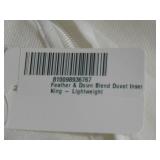 Lightweight King/Cal King Feather & Down Duvet Comforter Insert | BOKSER Home