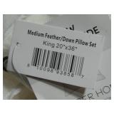 2 Pack Medium White Duck Feather & Down Bed Pillow King Size | BOKSER HOME