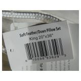 2 Pack King Size Soft White Duck Feather & Down Bed Pillow | BOKSER HOME