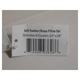 2 Pack Standard/Queen Size Soft White Duck Feather & Down Bed Pillow | BOKSER HOME