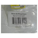 2 Pack Down Alternative Throw Pillow Insert 20"X20" | BOKSER HOME