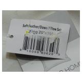 2 Pack Soft White Duck Feather & Down Bed Pillow King Size | BOKSER HOME