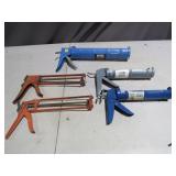 5 Piece Lot of Caulk Guns
