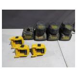 Mixed Lot of Dewalt 18v Tools with Batteries, Chargers and 20V Converter