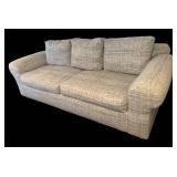 LL - Gorgeous Gray Upholstered Sofa with Rolled Arms