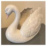 LL  - Vintage Fitz & Floyd Swan Planter