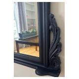 DR -Vintage Wall Mirror with Ornate Black Frame