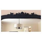 DR -Vintage Wall Mirror with Ornate Black Frame