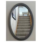 FR - Oval Grey Framed Wall Mirror