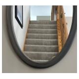FR - Oval Grey Framed Wall Mirror