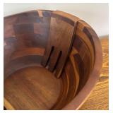 DR - Fabio Viviani Toscana Wooden Serving Bowl with Salad Hands