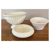 DR - Set of 3 Vintage White Ceramic Planters by Haeger and More
