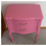 U - Vintage Pink Painted Wooden  Accent Table