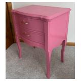 U - Vintage Pink Painted Wooden  Accent Table