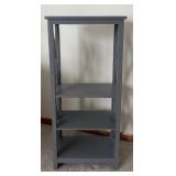 U - Gray 3-Shelf Wood Shelf