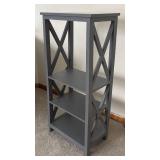 U - Gray 3-Shelf Wood Shelf
