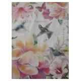 U - Framed Floral and Hummingbird Print