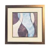 LL  - Framed Abstract Art Print with Blue and Purple Tones
