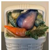 LL  - Fitz & Floyd Vegetable Garden Harvest Ceramic Canister