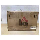 HOMCOM 28" Swivel Bar Height Bar Stools Set of 2, Armless PU Leather Upholstered Barstools Chairs with Nailhead Trim and Wood Legs, Brown (Maybe Missing Hardware)