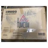 HOMCOM Recliner Chair with Ottoman, 360° Swivel Reclining Chair with Wood Base and Matching Footrest, Grey