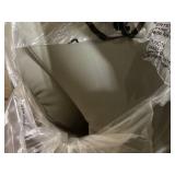 HOMCOM Recliner Chair with Ottoman, 360° Swivel Reclining Chair with Wood Base and Matching Footrest, Grey