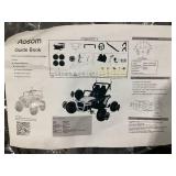 Aosom 12V Kids Ride On Truck, 10Ah Electric Car Off-Road UTV with Bluetooth, Remote Control, Suspensions, USB, MP3, Lights, 3 Speeds & 4 Motors, Blue